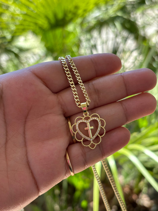 Cross Heart Pendant