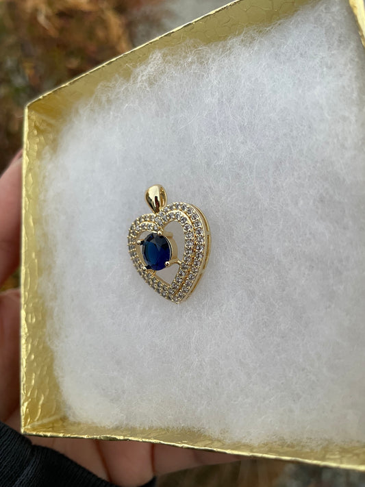 Azul corazón Pendant