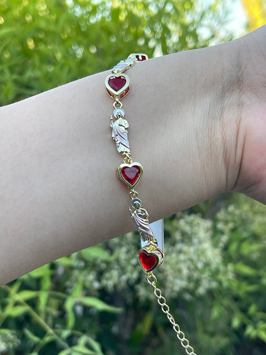 Red Heart San Judas Bracelet