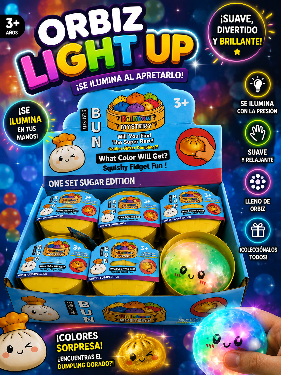 Light up orbiz dumpling 12pcs