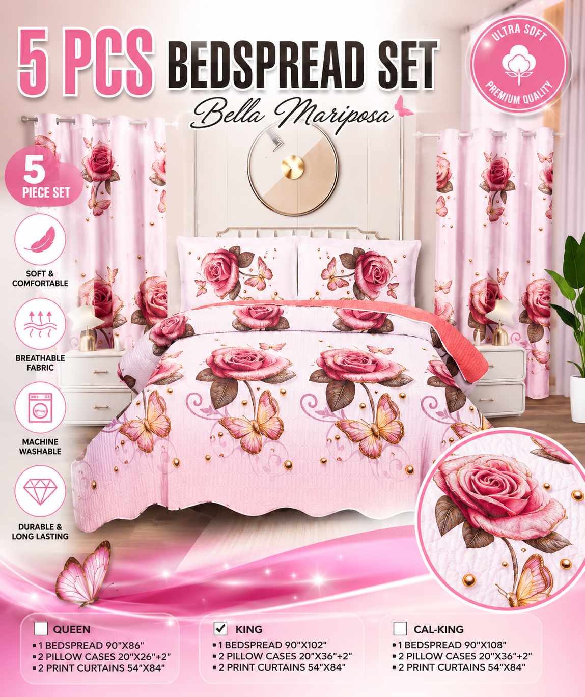 King Mariposa 5pc set
