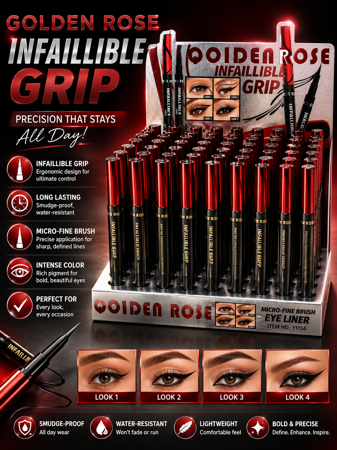 Micro Fine Brush Eyeliner 72pcs