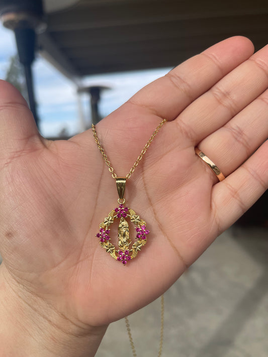 Pink Flower Pendant